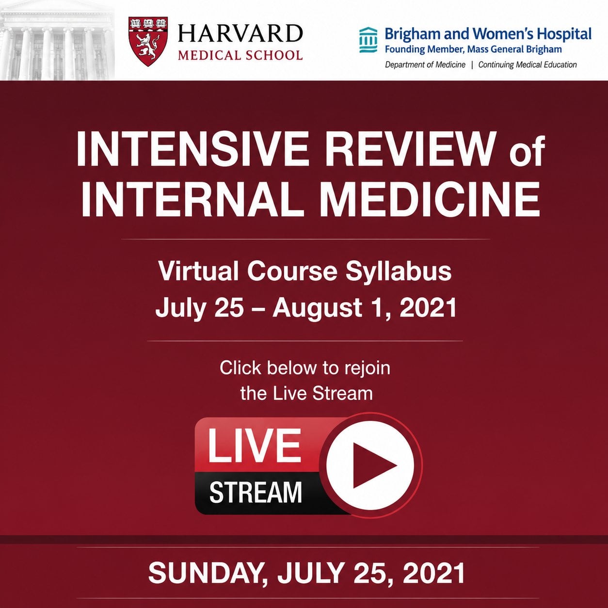 44th Harvard Annual Intensive Review of Internal Medicine 44th Harvard Annual Intensive Review of Internal Medicine