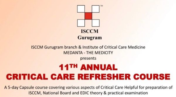 11th Annual Critical Care Refresher Course 2023 ( ISCCM )