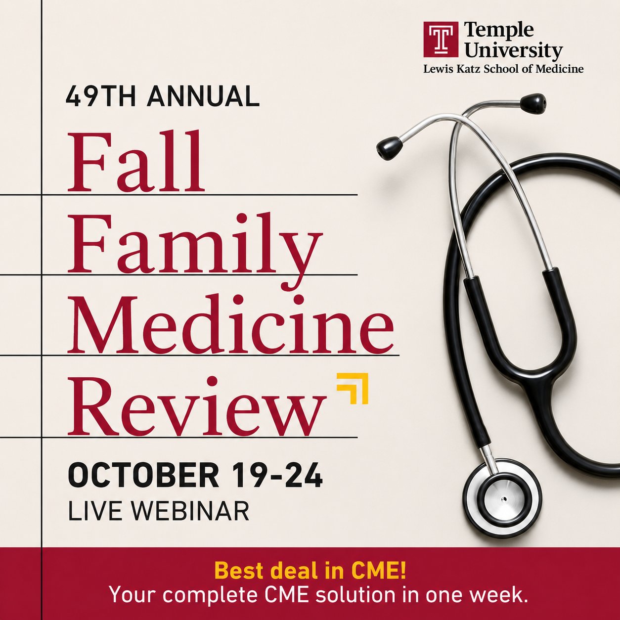 Temple University 49th Annual Family Medicine Review 2025 Temple University 49th Annual Family Medicine Review 2025