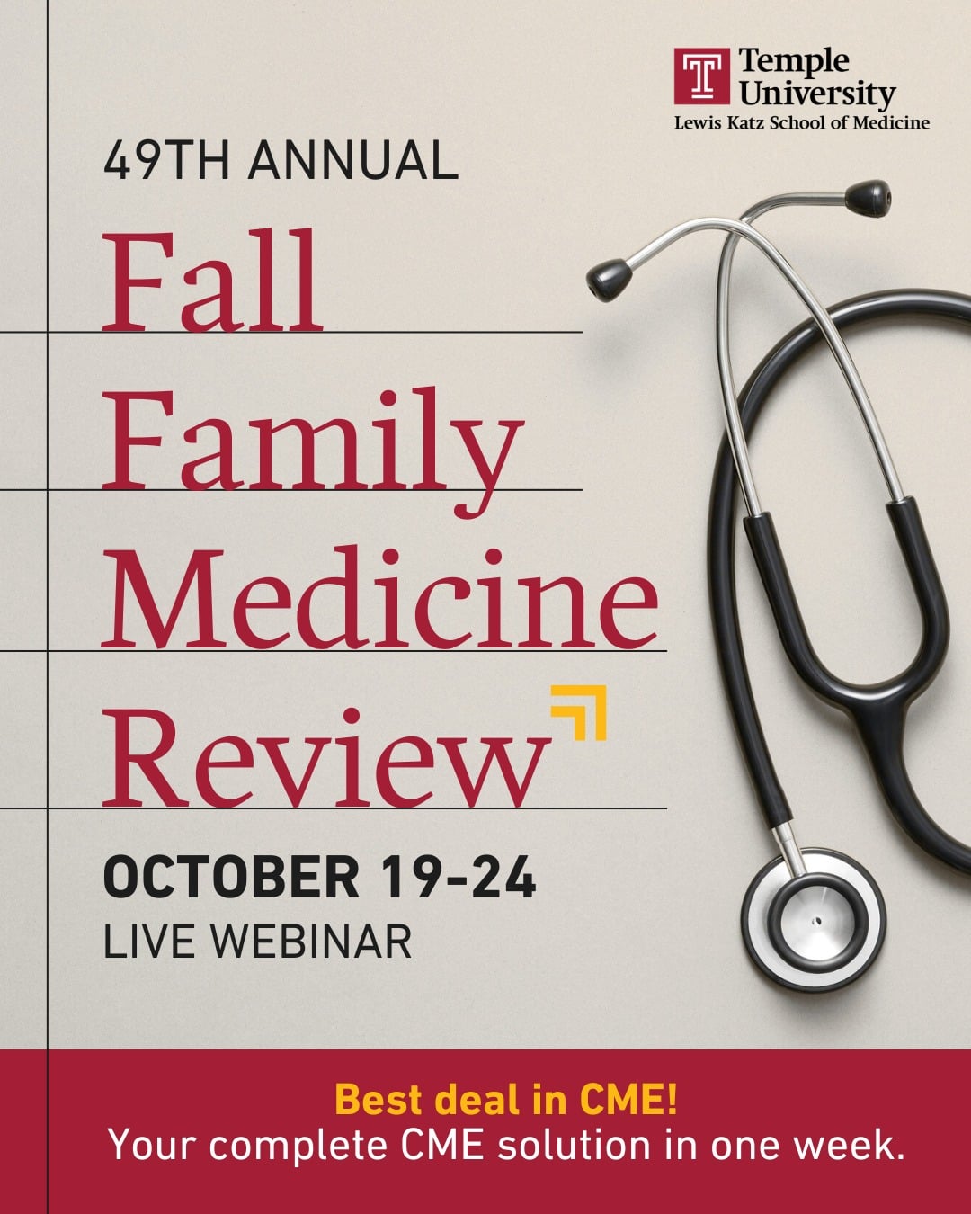 Temple University 49th Annual Family Medicine Review 2025 Temple University 49th Annual Family Medicine Review 2025