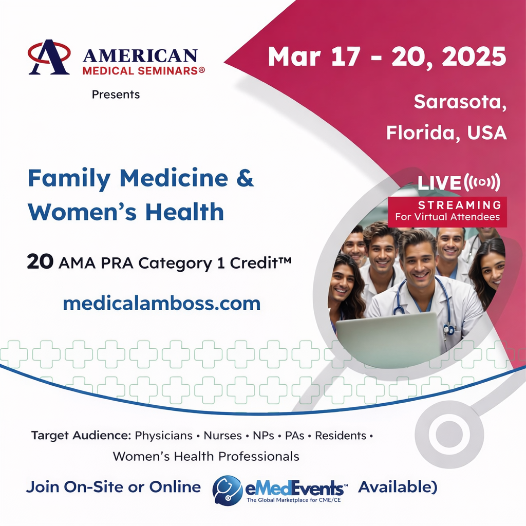 Family Medicine & Women’s Health 2025 – American Medical Seminars (Videos + Audios + Syllabus) Family Medicine & Women’s Health 2025 – American Medical Seminars (Videos + Audios + Syllabus)