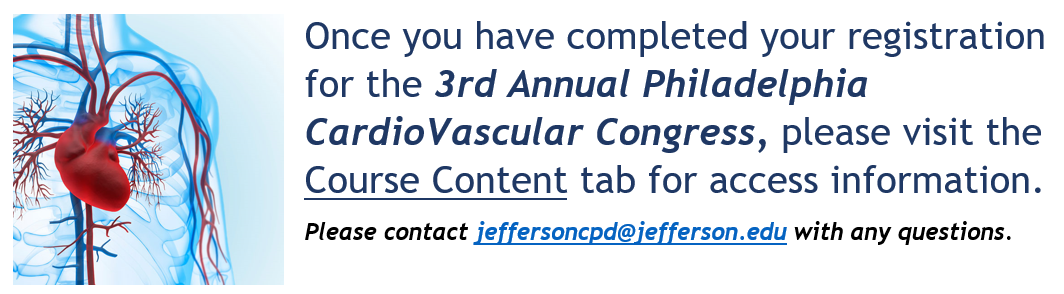 Jefferson Health 3rd Annual Philadelphia CardioVascular Congress 2023 Jefferson Health 3rd Annual Philadelphia CardioVascular Congress 2023