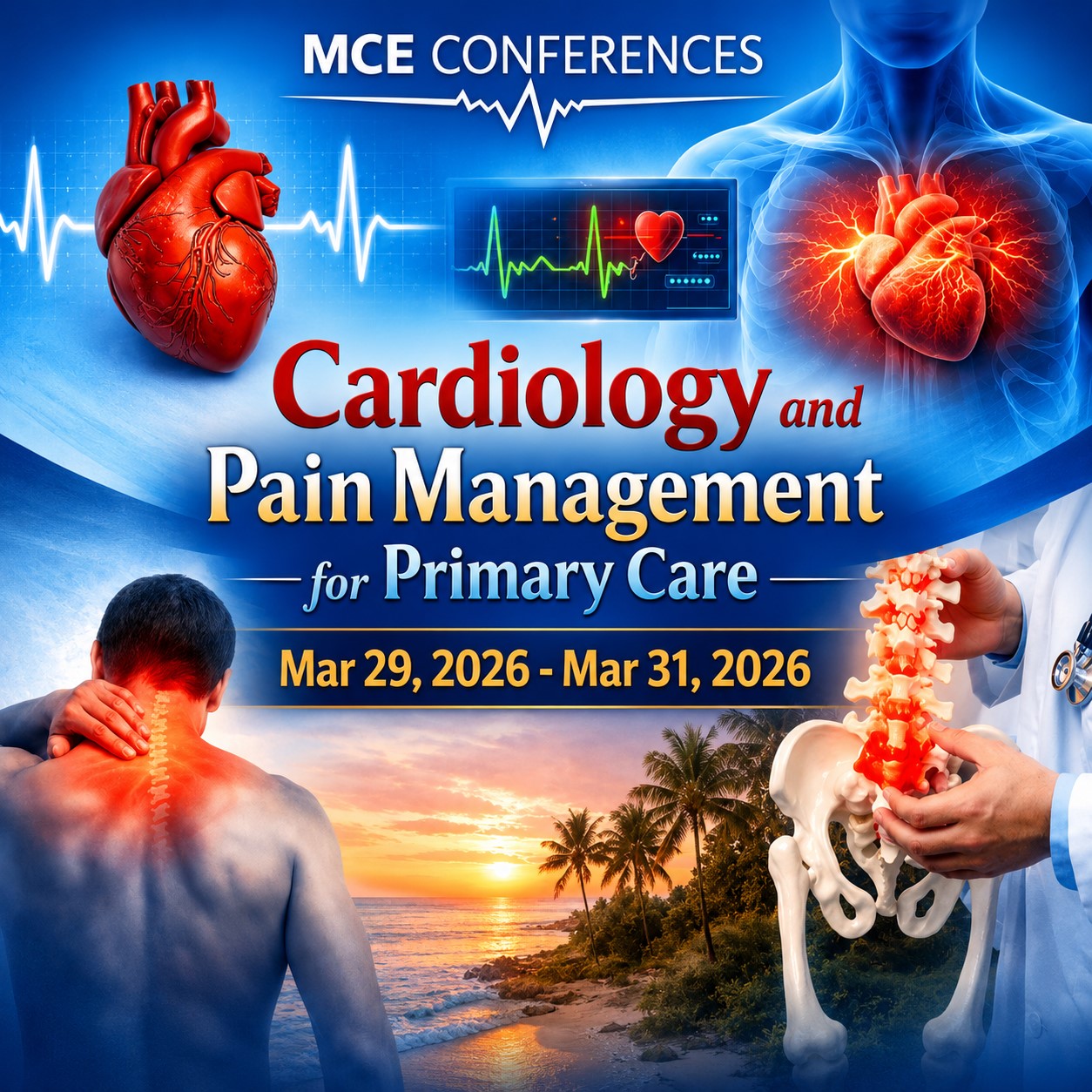 MCE Conferences Cardiology and Pain Management for Primary Care Mar 29, 2026 – Mar 31, 2026 MCE Conferences Cardiology and Pain Management for Primary Care Mar 29, 2026 – Mar 31, 2026