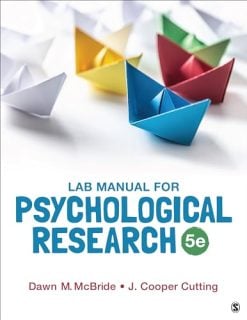 Lab Manual for Psychological Research, 5th edition (Original PDF from Publisher)